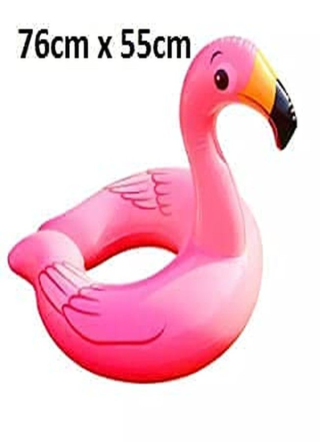 SHREE HANS CREATION Inflatable Flamingo Animal Shape Swim Pool Water Float Ring Tube Boat for Kids Inflatable Flamingo Shaped Swimming Pool Tub Swim Safety Ring for Baby (Flamingo) - Image 2